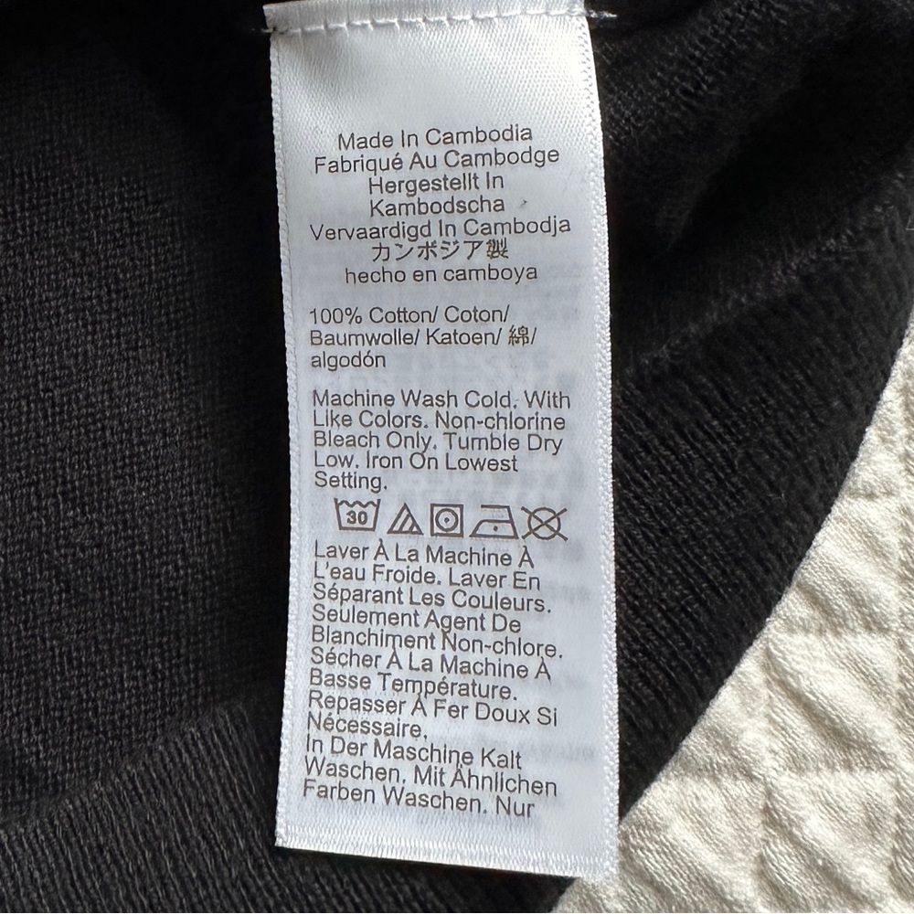 NWT J. Crew cotton black v-neck collared sweater tee size Medium - Picture 9 of 9